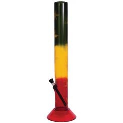 Acrylic Straight Bong - Rasta