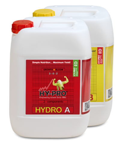 Hy-Pro Hydro A/B 20L - минерален тор за растеж и цъфтеж в хидропоника