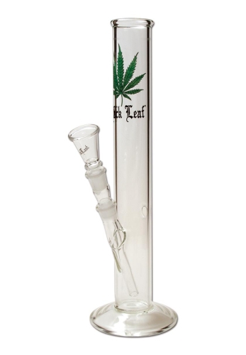 "Black Leaf" glass bong