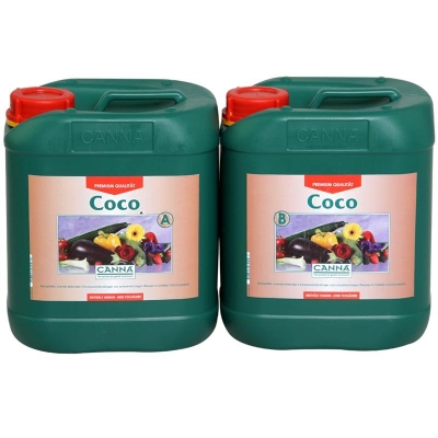 Canna Coco Nutrient Pjesa A + B 5L - pleh mineral për rritje dhe lulëzim në kokosit