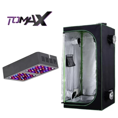 300W LED Grow Light + Tenda Tomax 80x80x180cm - set për rritje në ambiente të mbyllura