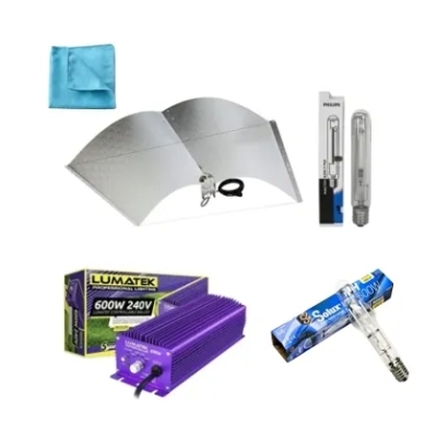 "Lumatek PRO 600W" - greenhouse lighting kit + gift cleaning cloth for reflectors and lamps